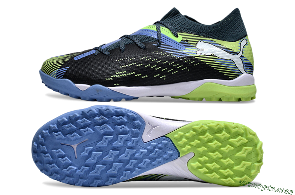 Puma Future Ultimate TF Low-Tops Football Shoes - Black/Yellow/Blue 0