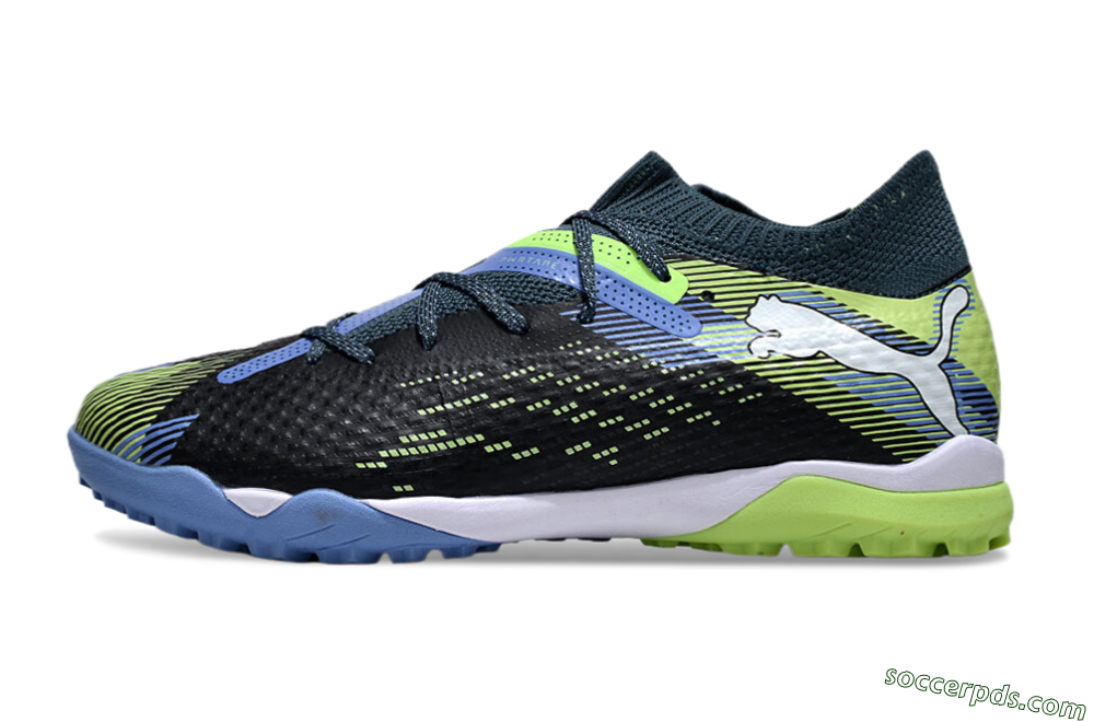 Puma Future Ultimate TF Low-Tops Football Shoes - Black/Yellow/Blue 2
