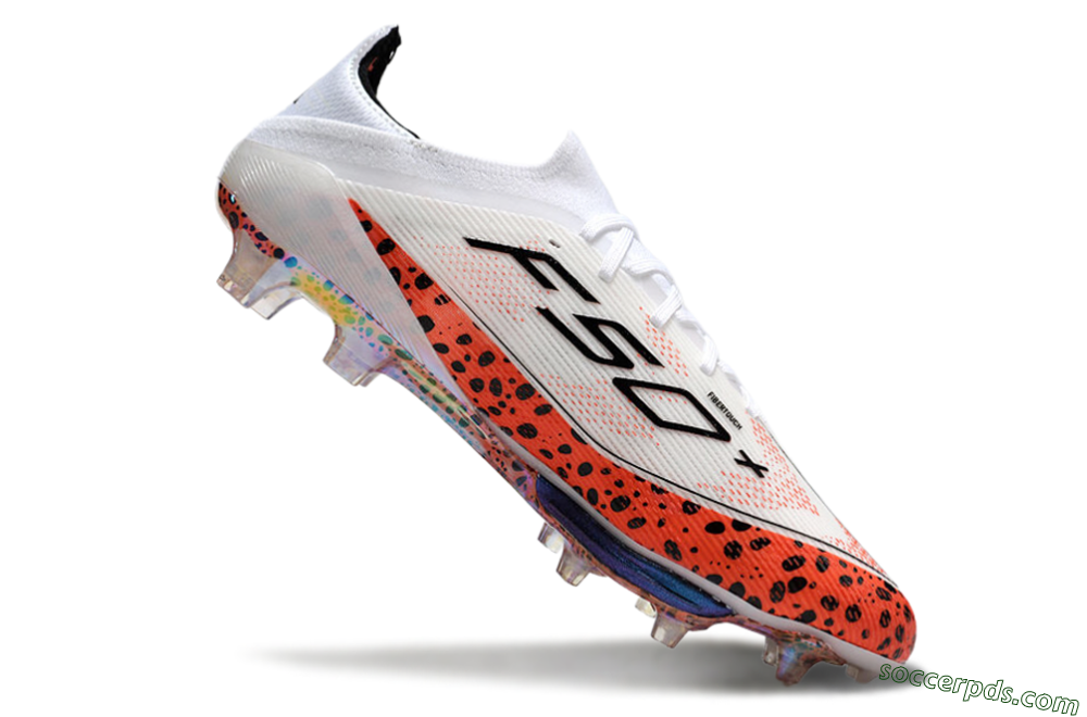 Adidas F50+ Lightstrike Elite FG Low-Tops Football Boots - White/Black/Leopard 4