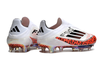 Adidas F50+ Lightstrike Pro Laceless FG Low-Tops Football Boots - White/Leopard/Black