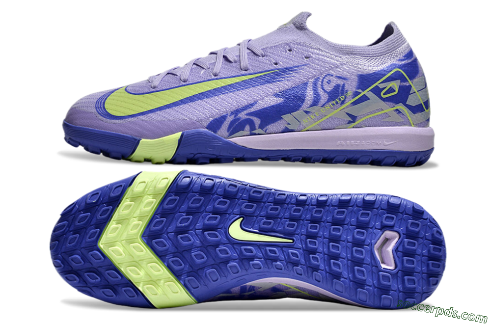Nike Air Zoom Mercurial Vapor 16 Elite TF Low-Tops Football Shoes - Purple/Yellow/White 0