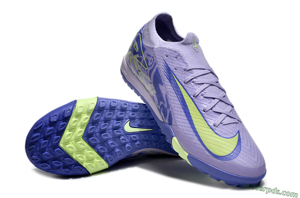 Nike Air Zoom Mercurial Vapor 16 Elite TF Low-Tops Football Shoes - Purple/Yellow/White 3