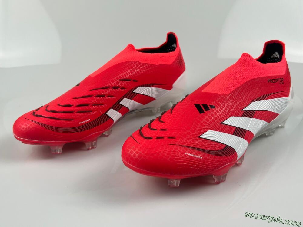 Adidas Predator+ 24 Laceless FG Low-Tops Football Boots - Red/White/Black
