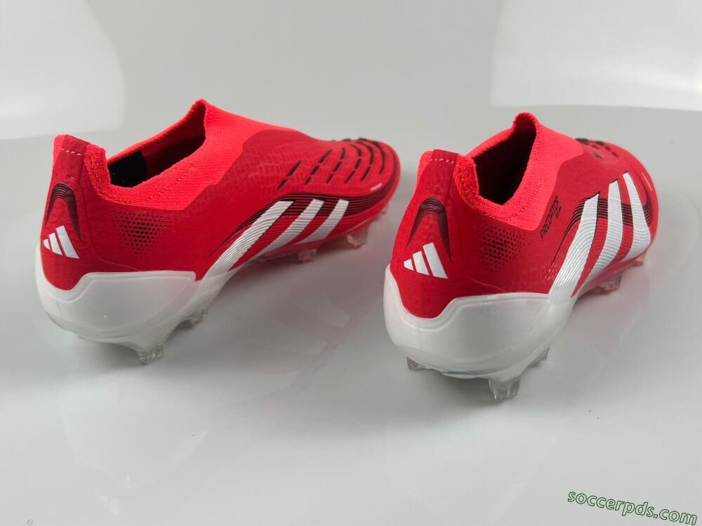 Adidas Predator+ 24 Laceless FG Low-Tops Football Boots - Red/White/Black