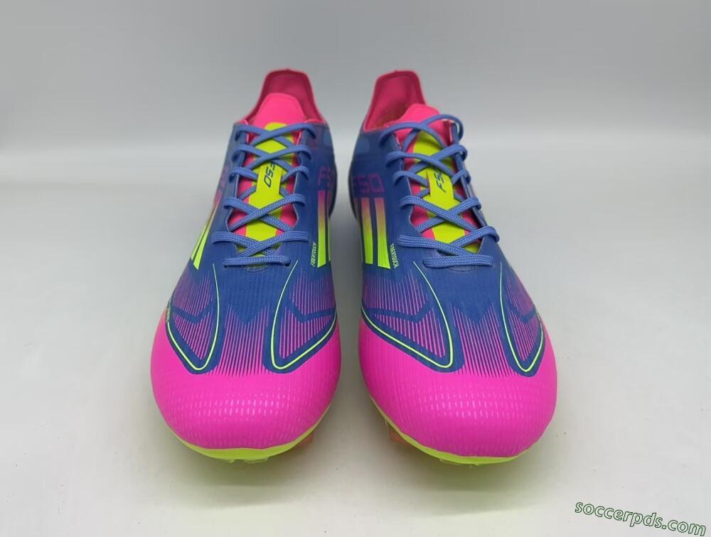 Adidas F50 Elite TF Low-Tops Football Shoes - Blue/Pink/Yellow