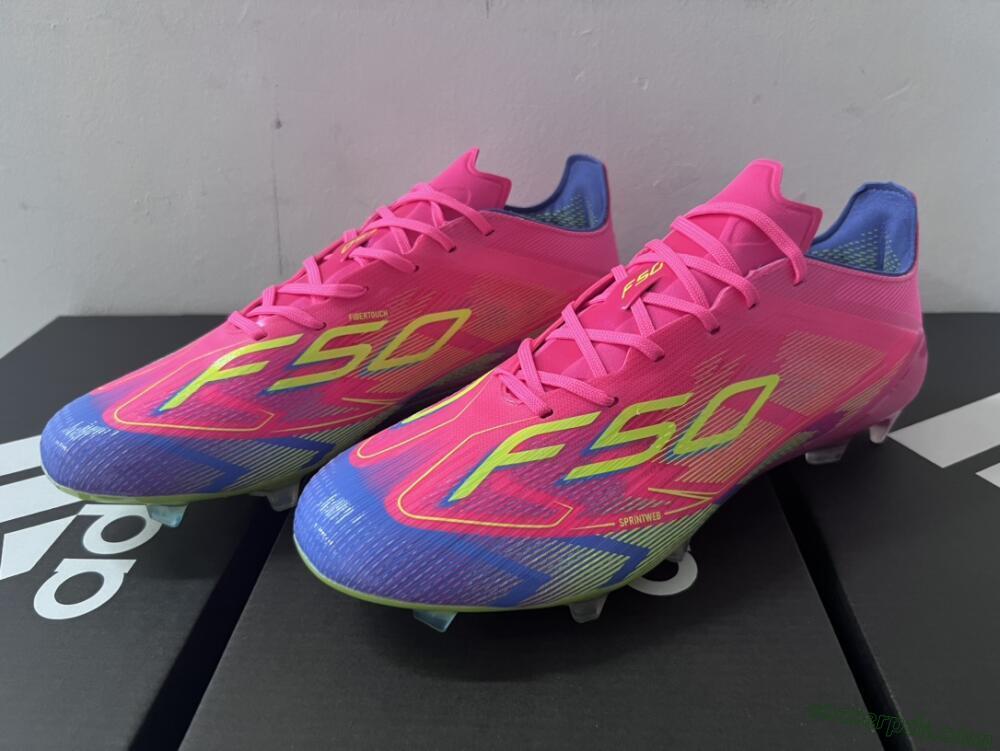 Adidas F50 Elite FG Low-Tops Football Boots - Red/Yellow/Blue