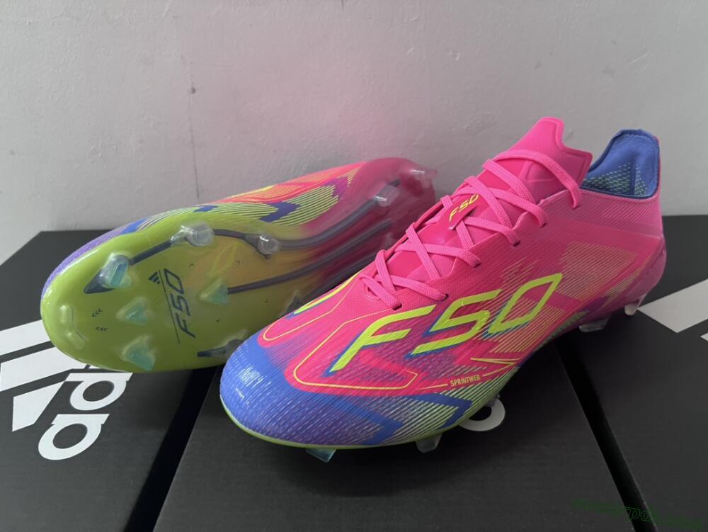 Adidas F50 Elite FG Low-Tops Football Boots - Red/Yellow/Blue