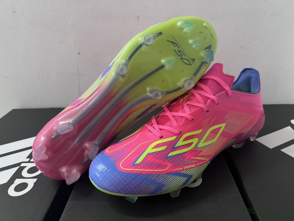 Adidas F50 Elite FG Low-Tops Football Boots - Red/Yellow/Blue