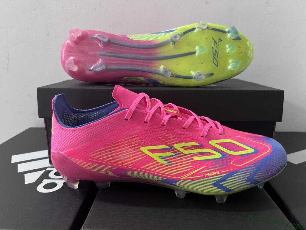 Adidas F50 Elite FG Low-Tops Football Boots - Red/Yellow/Blue