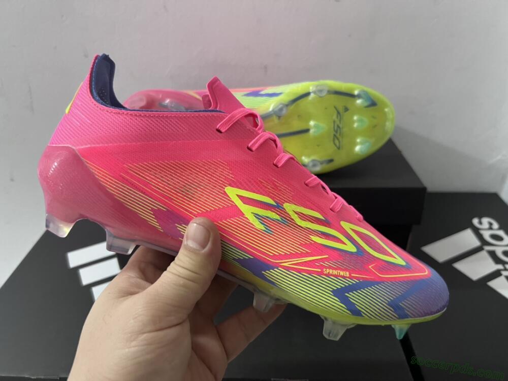 Adidas F50 Elite FG Low-Tops Football Boots - Red/Yellow/Blue