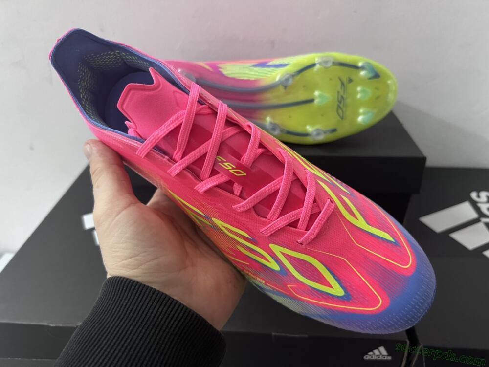 Adidas F50 Elite FG Low-Tops Football Boots - Red/Yellow/Blue