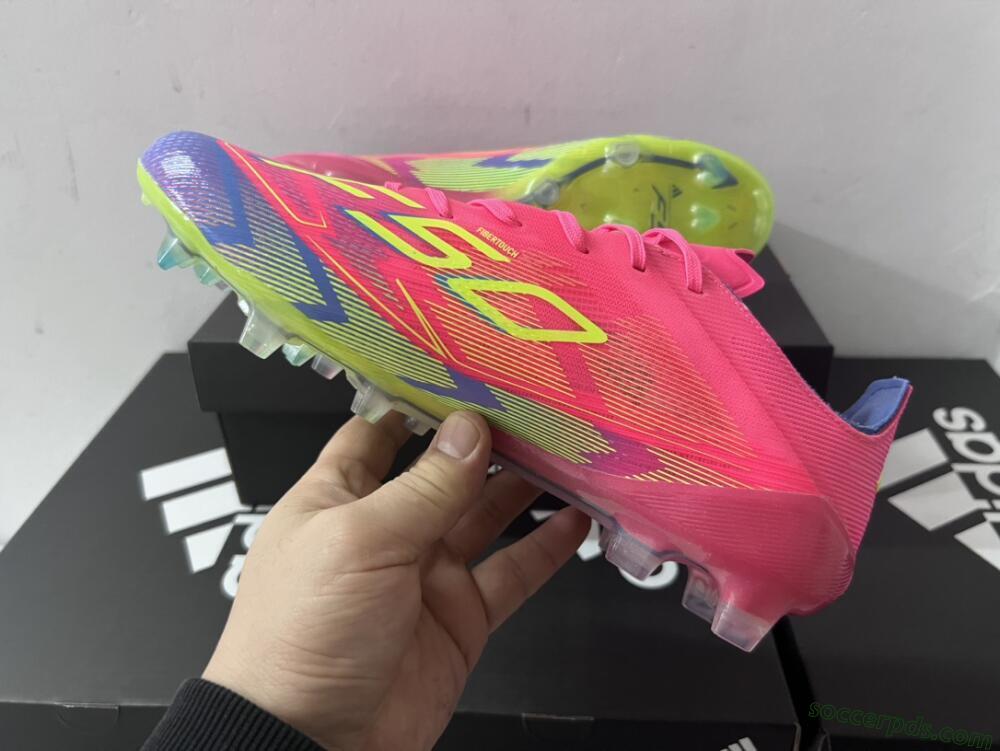 Adidas F50 Elite FG Low-Tops Football Boots - Red/Yellow/Blue