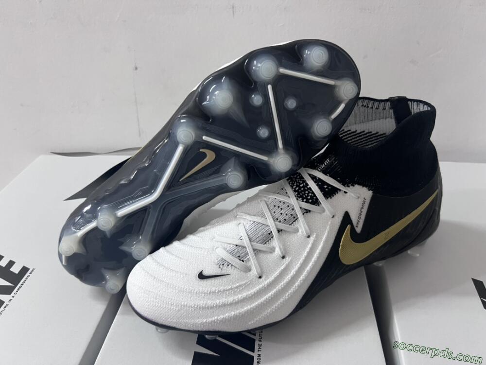 Nike Phantom Luna Elite AG High-Tops Football Boots - White/Black/Gold