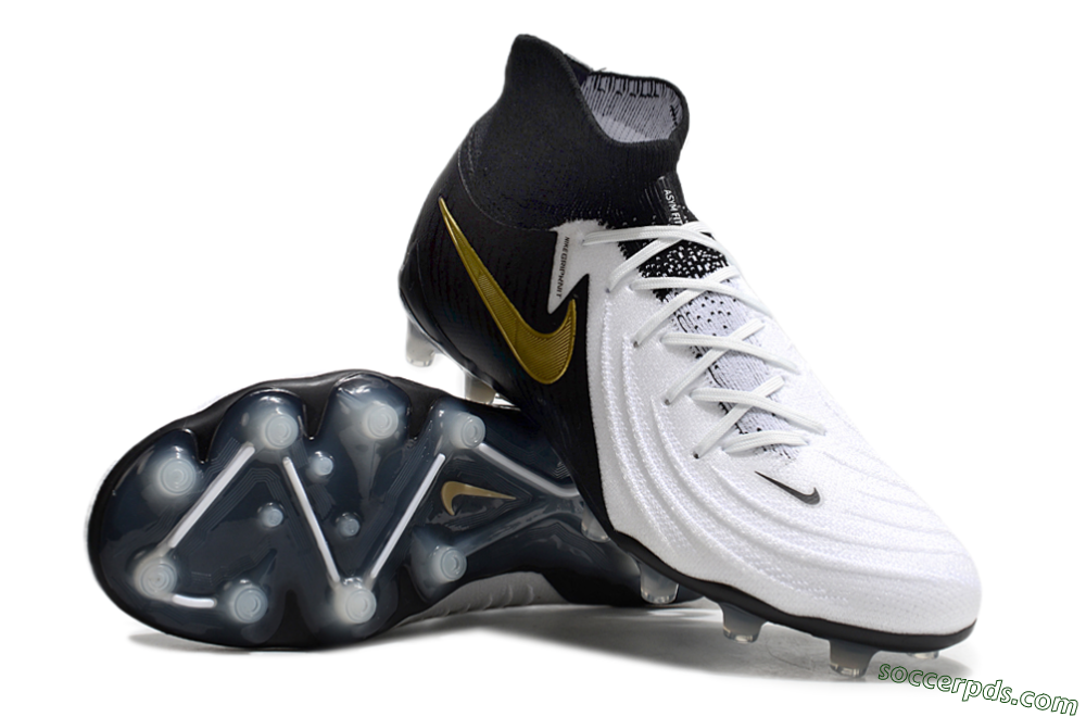Nike Phantom Luna Elite AG High-Tops Football Boots - White/Black/Gold 3