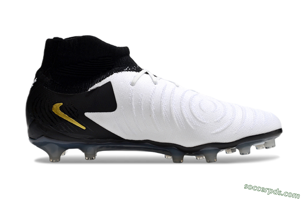 Nike Phantom Luna Elite AG High-Tops Football Boots - White/Black/Gold 7