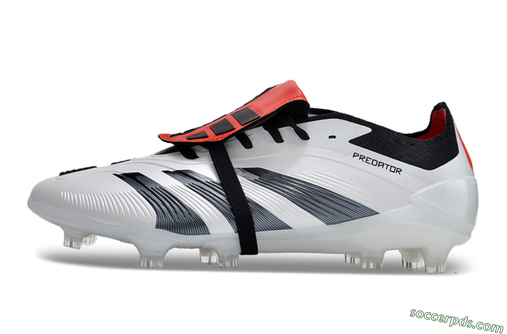 Adidas Predator Elite Foldover Tongue FG Low-Tops Football Boots - White/Blue/Red 2