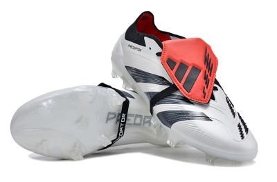 Adidas Predator Elite Foldover Tongue FG Low-Tops Football Boots - White/Blue/Red