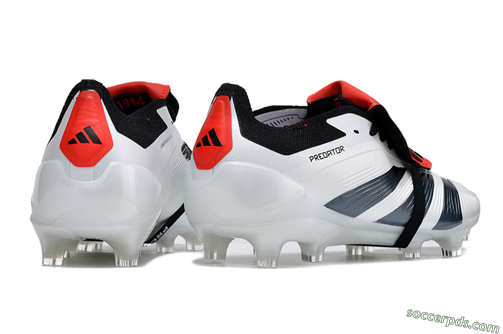 Adidas Predator Elite Foldover Tongue FG Low-Tops Football Boots - White/Blue/Red 6