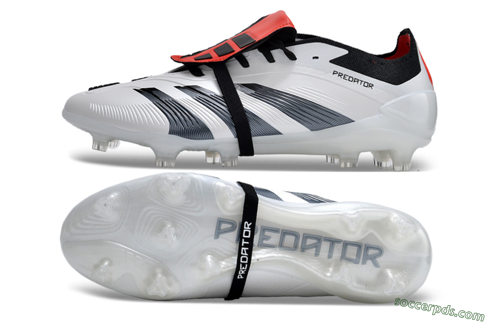 Adidas Predator Elite Foldover Tongue FG Low-Tops Football Boots - White/Blue/Red 0