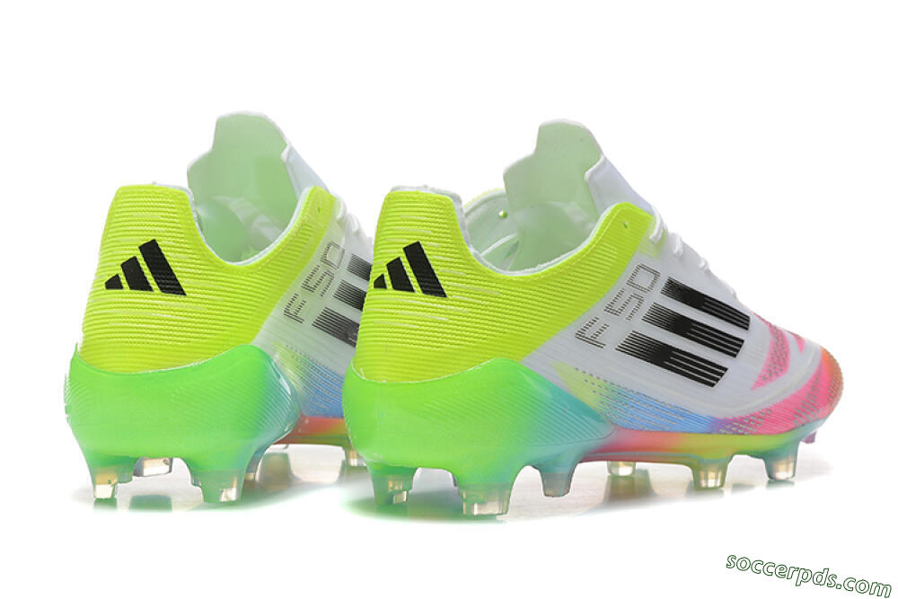 Adidas F50 Elite FG Low-Tops Football Boots - White/Pink/Yellow 5