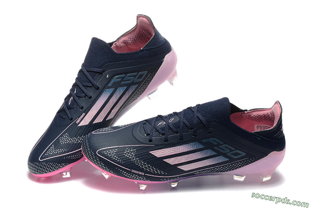 Adidas F50 Elite FG Low-Tops Football Boots - Blue/Pink/Purple 3