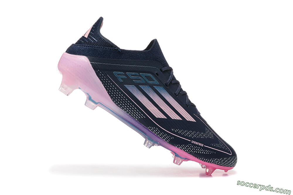 Adidas F50 Elite FG Low-Tops Football Boots - Blue/Pink/Purple 4