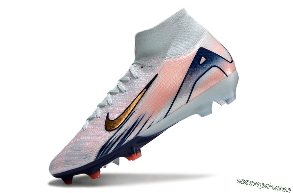 Nike Air Zoom Mercurial Superfly 10 Elite FG High-Tops Football Boots - Jade/Pink/Gold 6