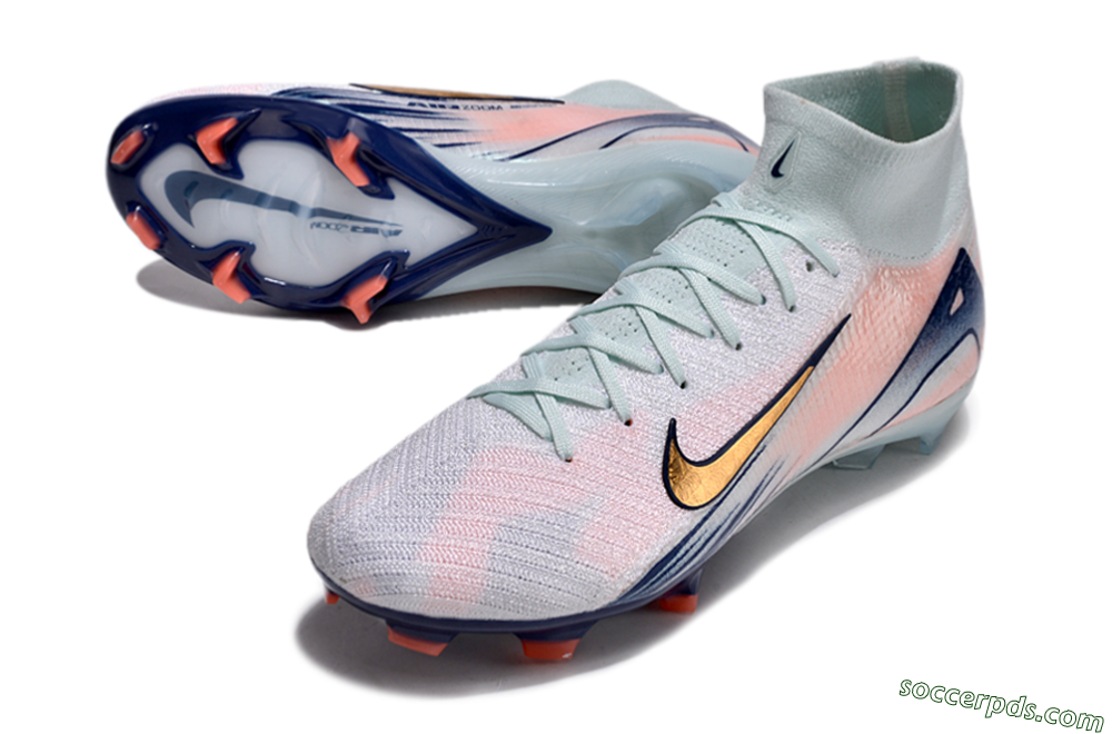 Nike Air Zoom Mercurial Superfly 10 Elite FG High-Tops Football Boots - Jade/Pink/Gold 3