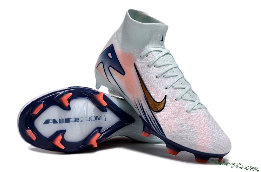 Nike Air Zoom Mercurial Superfly 10 Elite FG High-Tops Football Boots - Jade/Pink/Gold 4