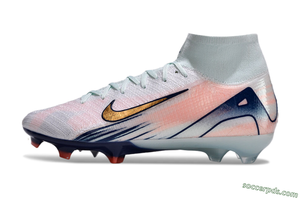 Nike Air Zoom Mercurial Superfly 10 Elite FG High-Tops Football Boots - Jade/Pink/Gold 2