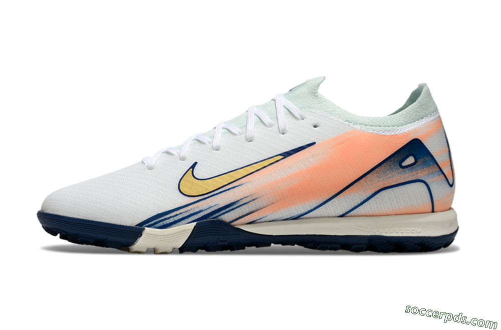 Nike Air Zoom Mercurial Vapor 16 Elite TF Low-Tops Football Shoes - Jade/Yellow/Pink 2