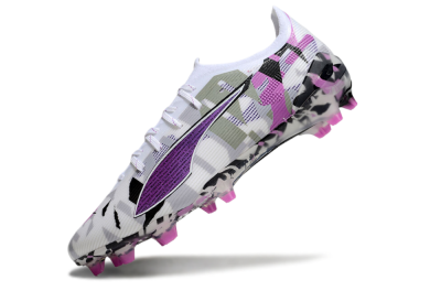 Puma Ultra Ultimate FG Low-Tops Football Boots - White/Purple/Black