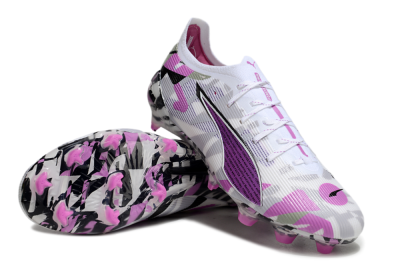 Puma Ultra Ultimate FG Low-Tops Football Boots - White/Purple/Black