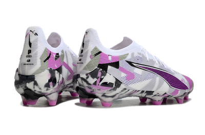 Puma Ultra Ultimate FG Low-Tops Football Boots - White/Purple/Black