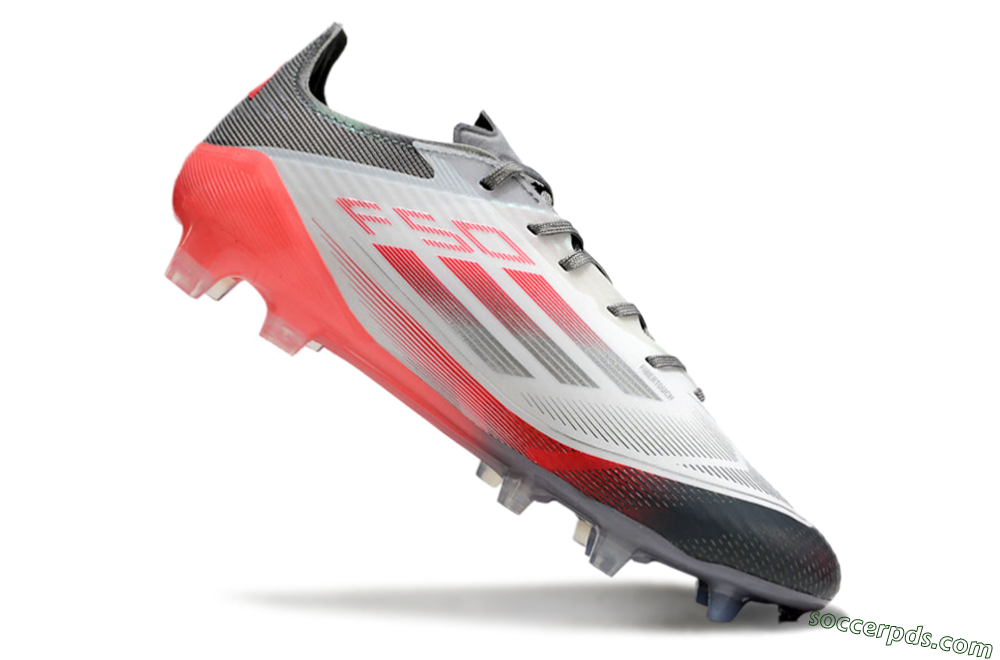Adidas F50 Elite FG Low-Tops Football Boots - White/Silver/Red 4