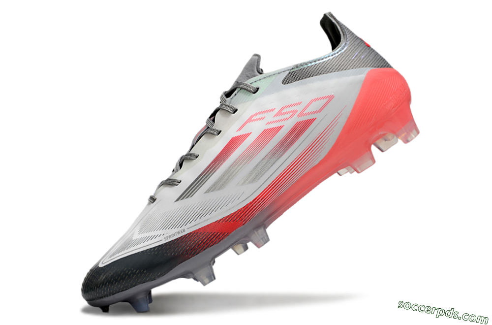Adidas F50 Elite FG Low-Tops Football Boots - White/Silver/Red 5