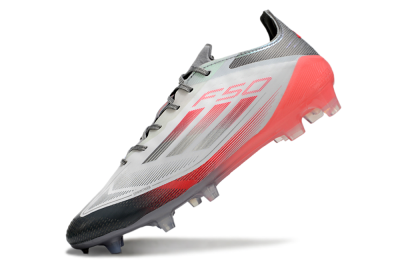 Adidas F50 Elite FG Low-Tops Football Boots - White/Silver/Red