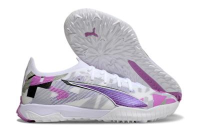Puma Ultra Ultimate TF Low-Tops Football Shoes - White/Purple/Black
