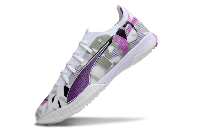Puma Ultra Ultimate TF Low-Tops Football Shoes - White/Purple/Black