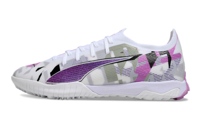 Puma Ultra Ultimate TF Low-Tops Football Shoes - White/Purple/Black