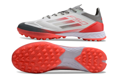 Adidas F50 Pro TF Low-Tops Football Shoes - White/Silver/Red