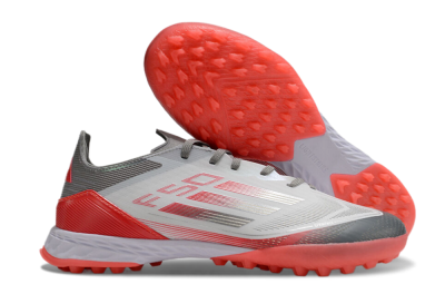 Adidas F50 Pro TF Low-Tops Football Shoes - White/Silver/Red