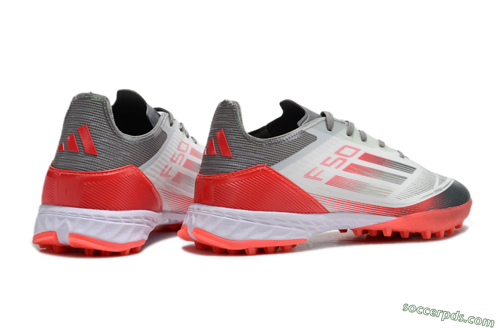 Adidas F50 Pro TF Low-Tops Football Shoes - White/Silver/Red 6
