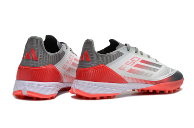 Adidas F50 Pro TF Low-Tops Football Shoes - White/Silver/Red