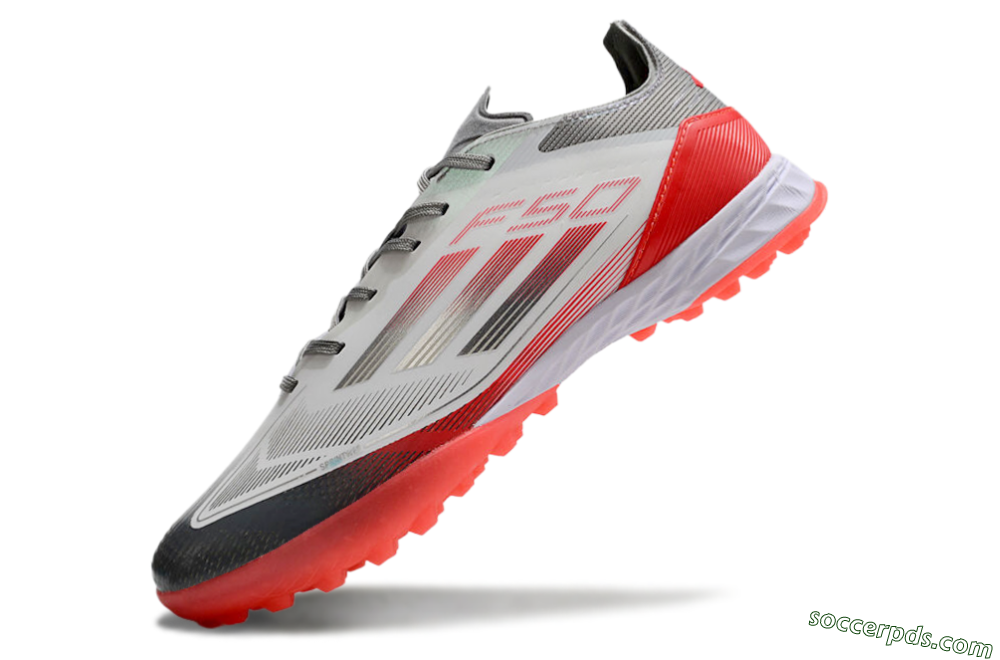 Adidas F50 Pro TF Low-Tops Football Shoes - White/Silver/Red 5