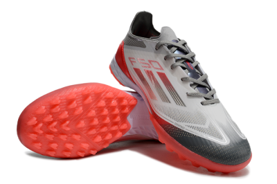 Adidas F50 Pro TF Low-Tops Football Shoes - White/Silver/Red