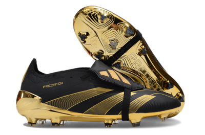 Adidas Predator 25 Elite Foldover Tongue FG Low-Tops Football Boots - Black/Gold