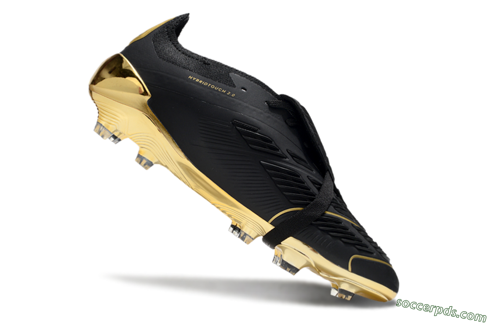 Adidas Predator 25 Elite Foldover Tongue FG Low-Tops Football Boots - Black/Gold 4