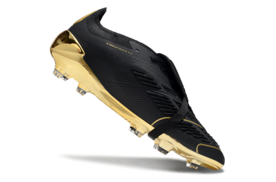 Adidas Predator 25 Elite Foldover Tongue FG Low-Tops Football Boots - Black/Gold