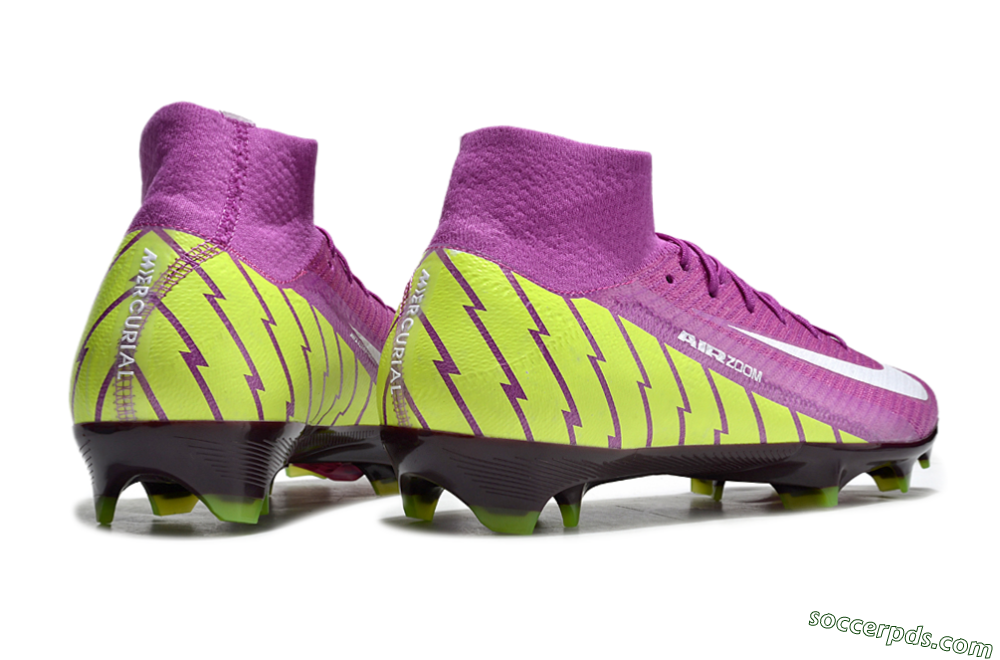 Nike Air Zoom Mercurial Superfly 10 Elite FG High-Tops Football Boots - Red/White/Yellow 6